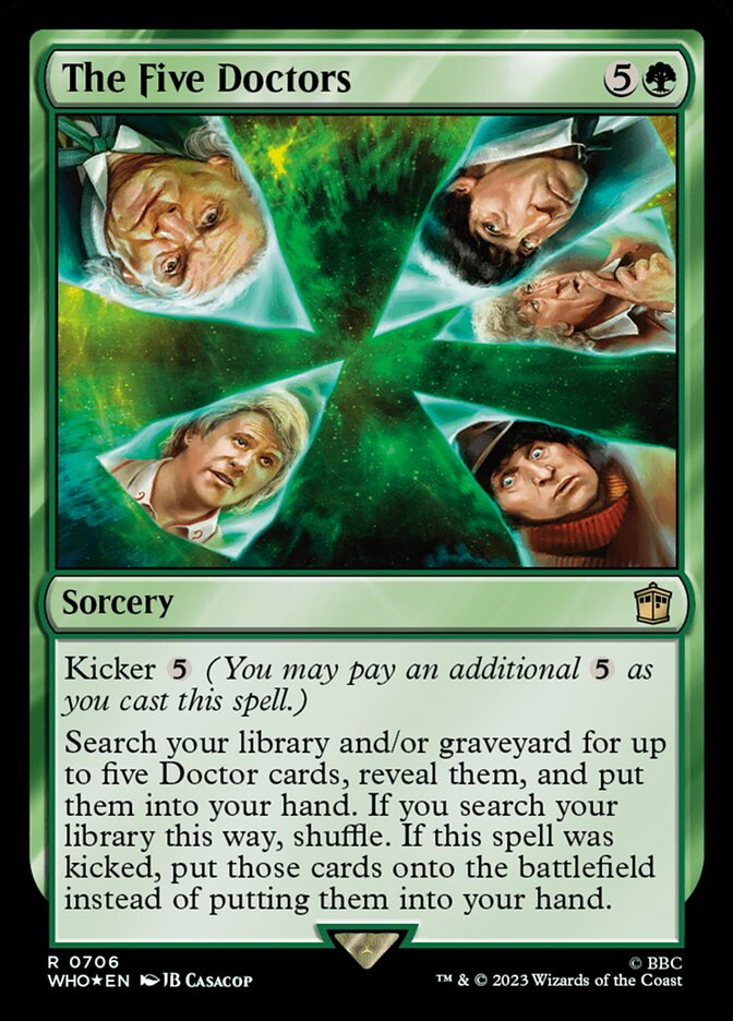 The Five Doctors card front