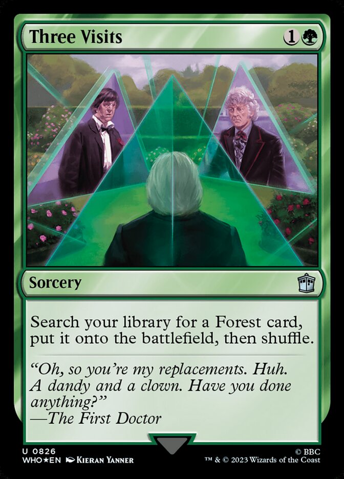 Three Visits card front