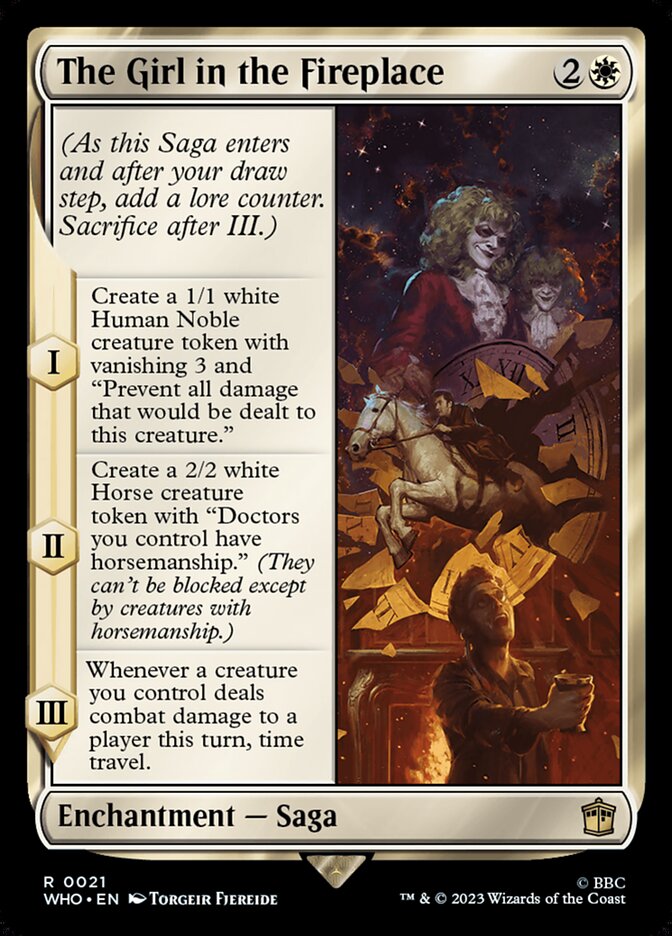 The Girl in the Fireplace card front