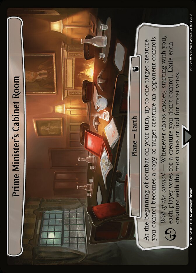 Prime Minister's Cabinet Room card front