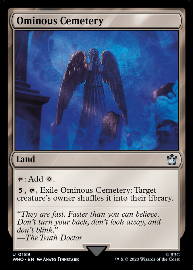 Ominous Cemetery card front
