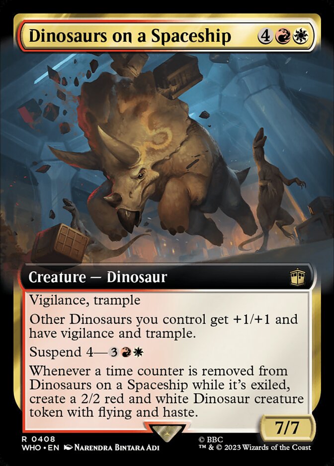 Dinosaurs on a Spaceship card front