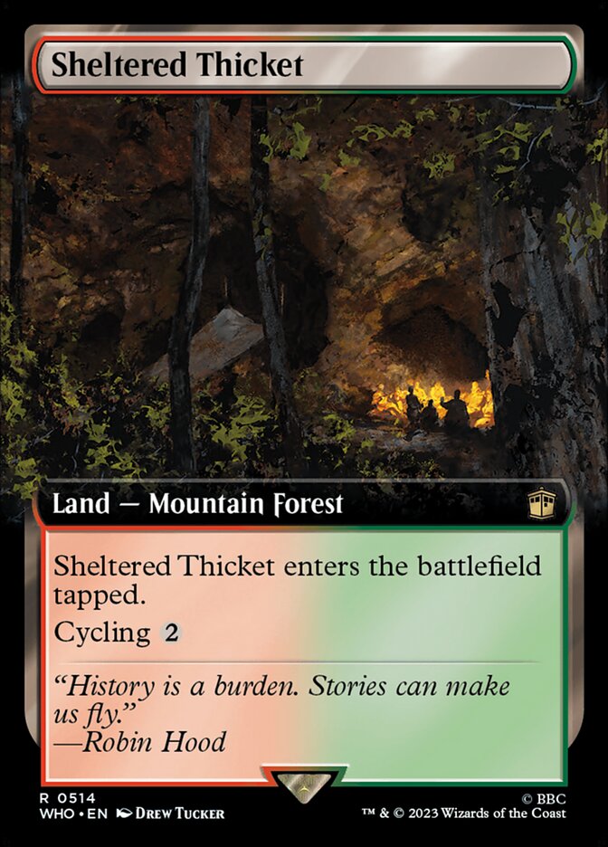 Sheltered Thicket card front