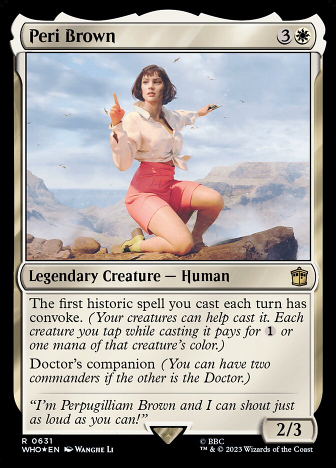 Peri Brown card front