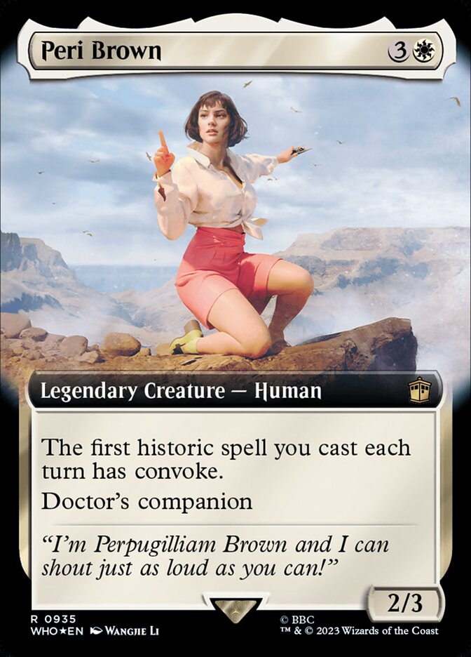 Peri Brown card front