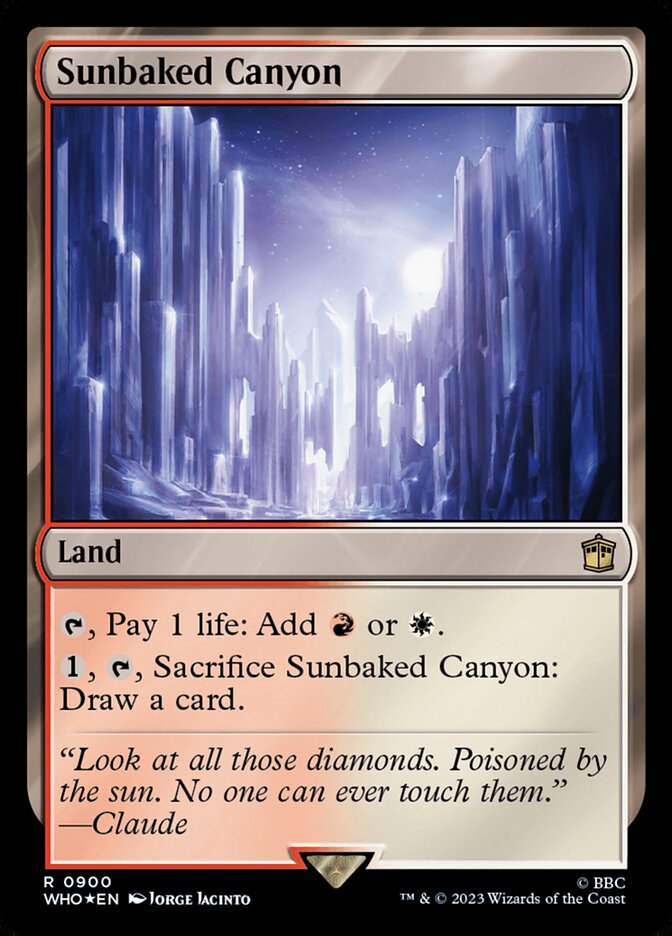 Sunbaked Canyon card front