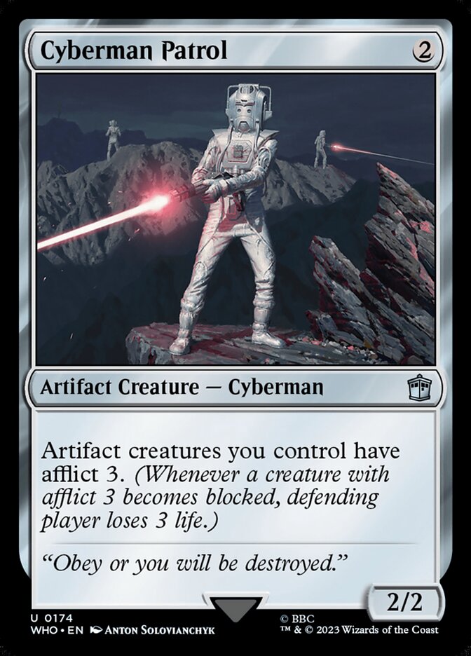 Cyberman Patrol card front