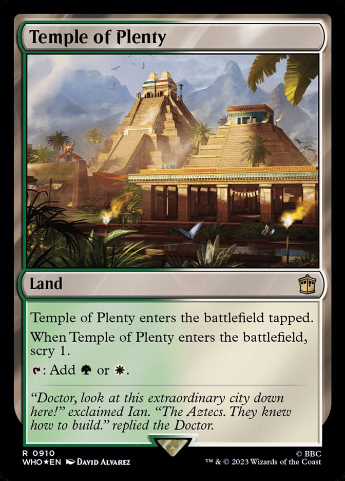 Temple of Plenty card front