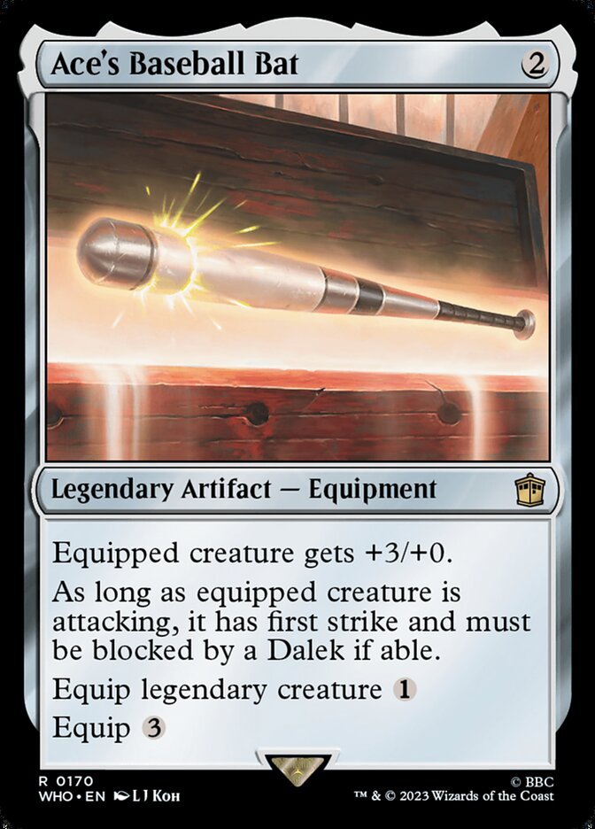 Ace's Baseball Bat card front