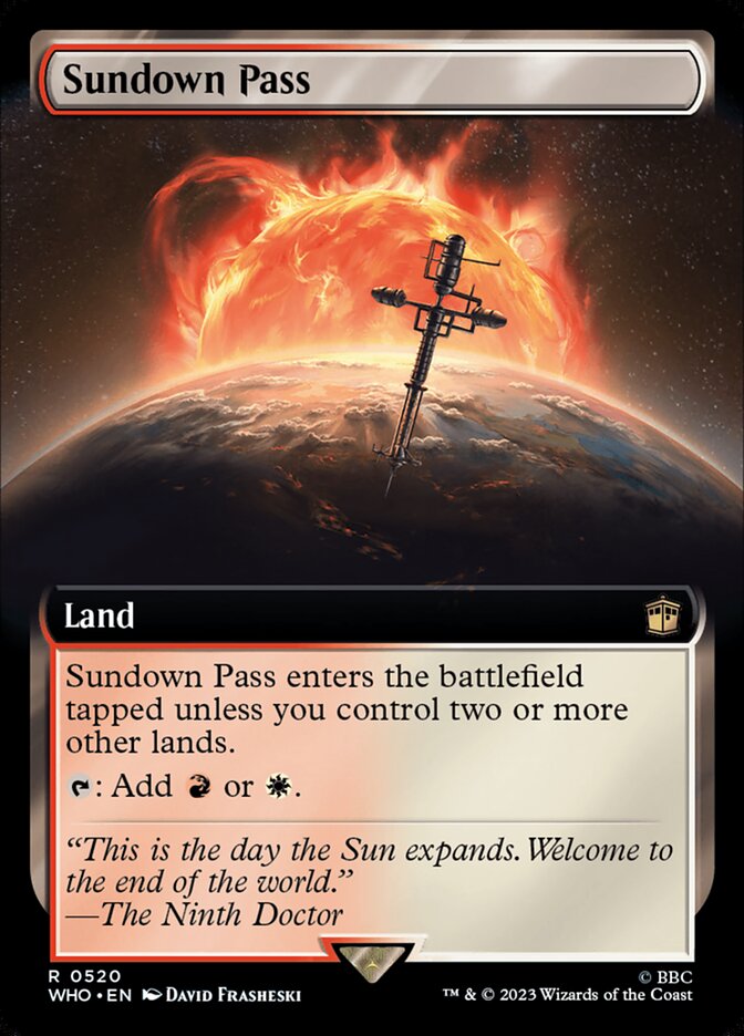 Sundown Pass card front