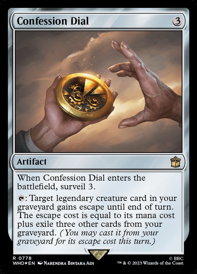 Confession Dial card front