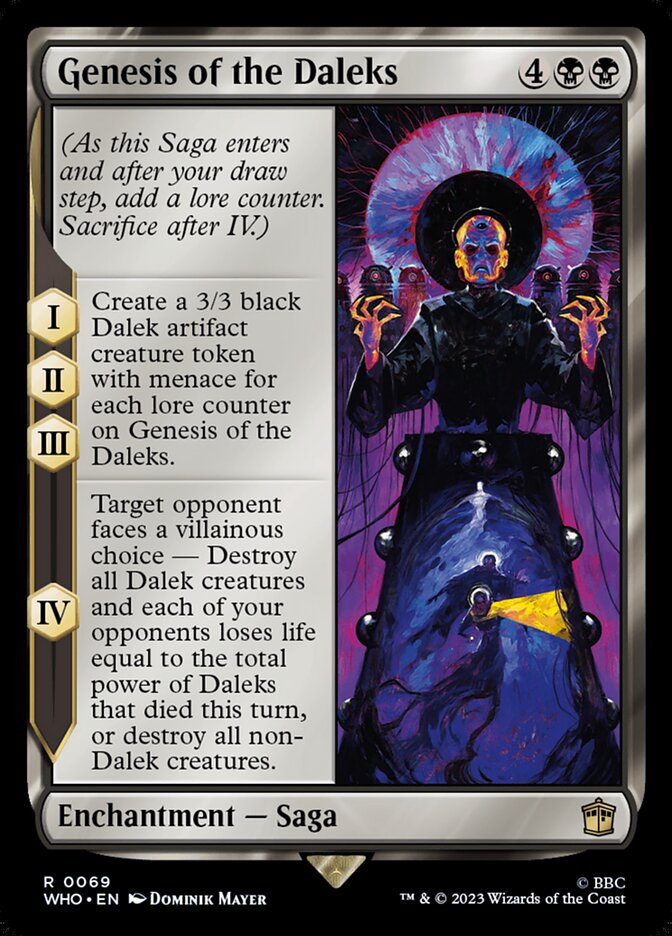 Genesis of the Daleks card front