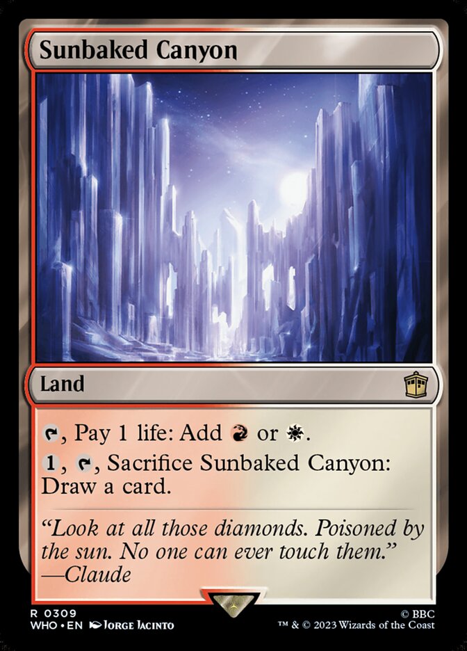 Sunbaked Canyon card front