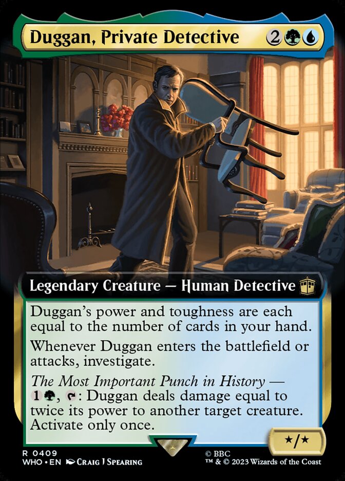 Duggan, Private Detective card front