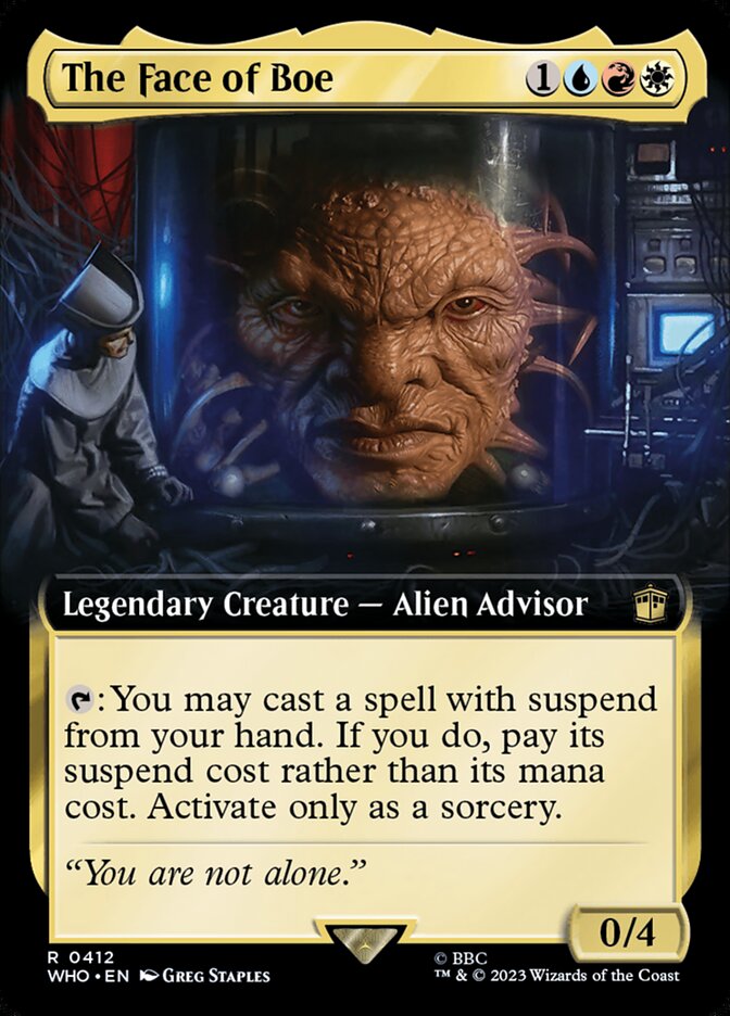 The Face of Boe card front