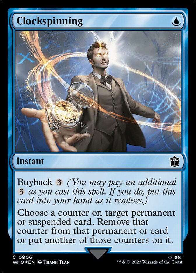 Clockspinning card front