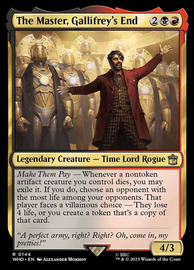 The Master, Gallifrey's End card front