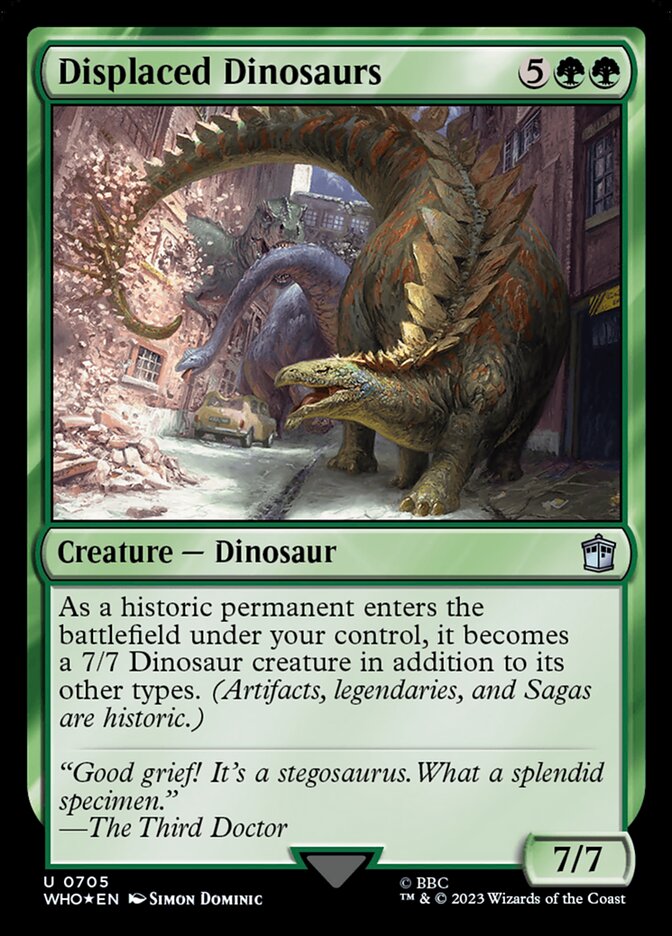 Displaced Dinosaurs card front
