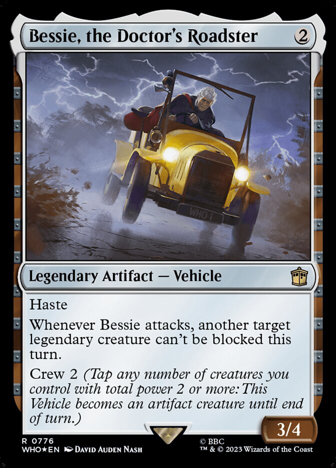 Bessie, the Doctor's Roadster card front