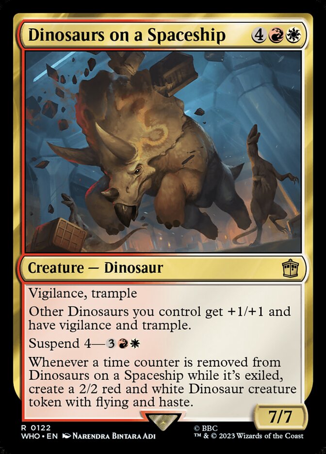 Dinosaurs on a Spaceship card front