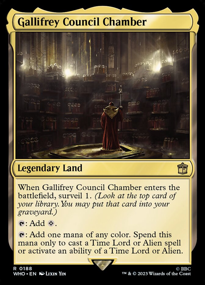 Gallifrey Council Chamber card front