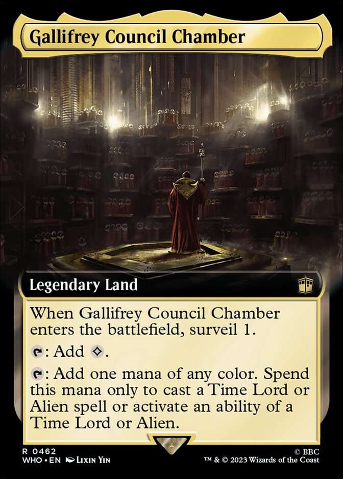 Gallifrey Council Chamber card front