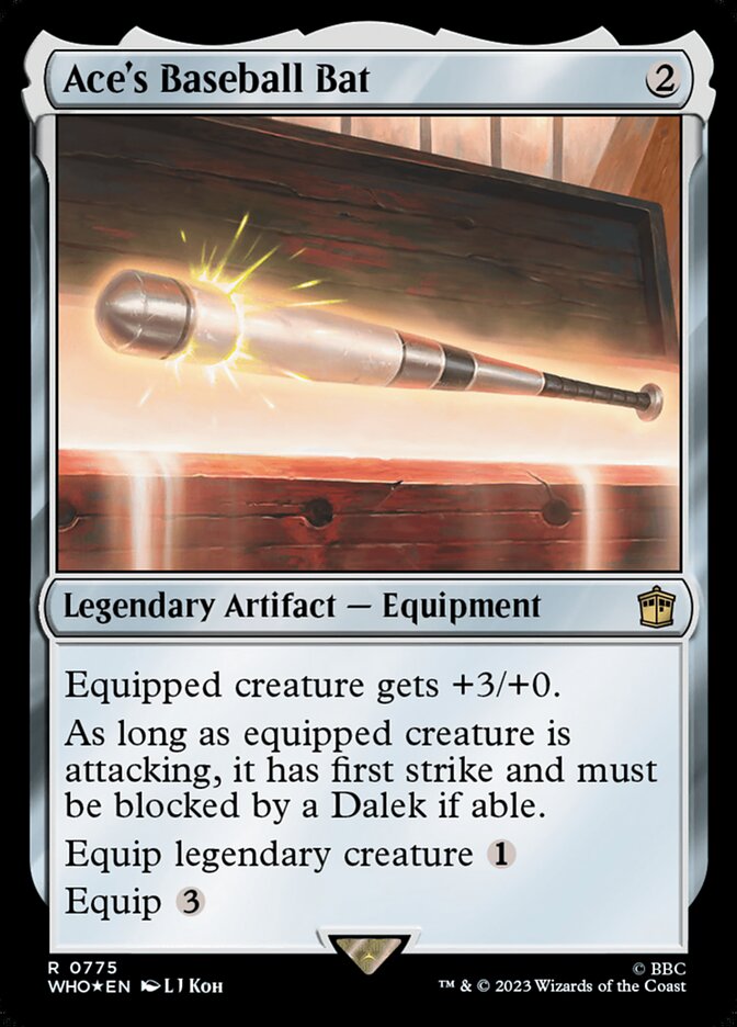 Ace's Baseball Bat card front