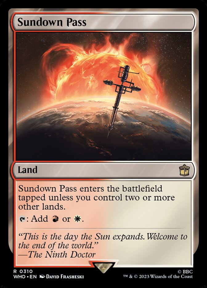 Sundown Pass card front