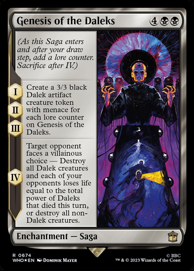 Genesis of the Daleks card front