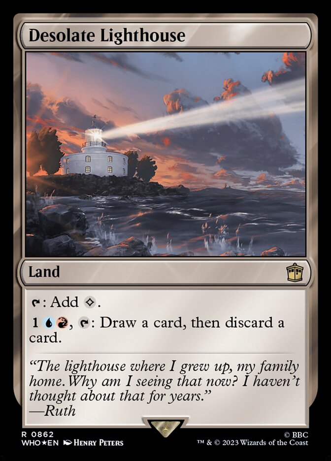 Desolate Lighthouse card front