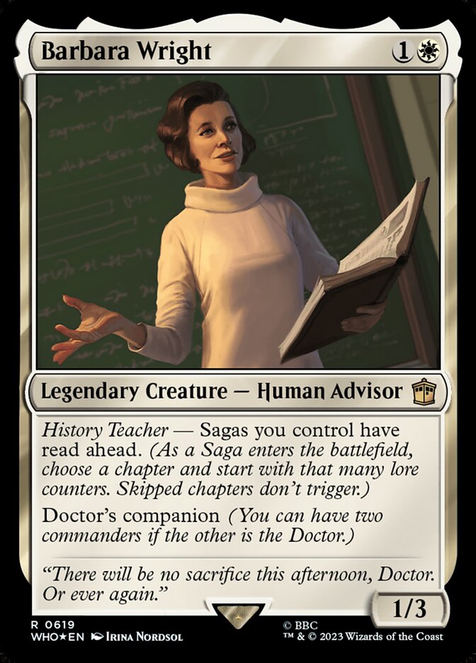 Barbara Wright card front
