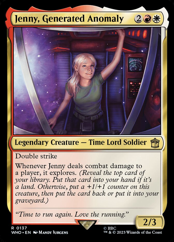 Jenny, Generated Anomaly card front