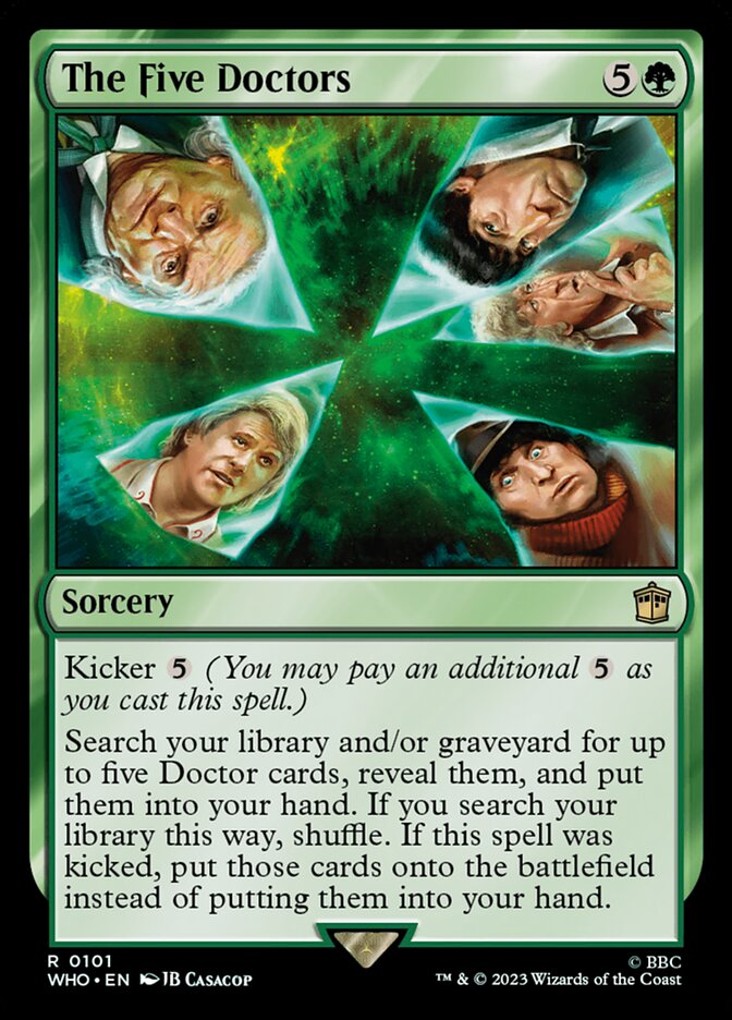 The Five Doctors card front