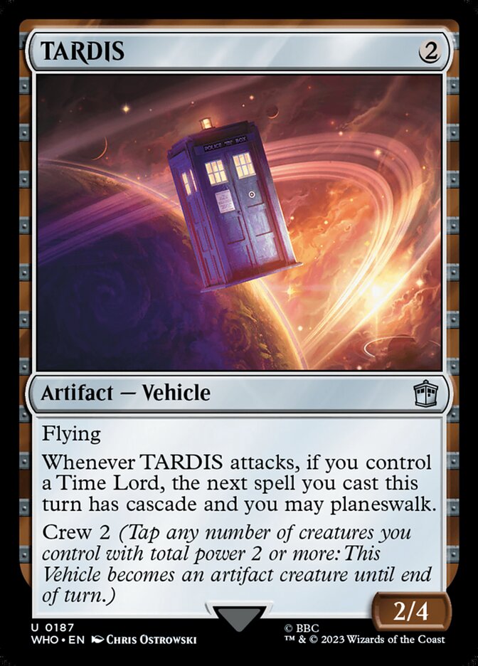 TARDIS card front