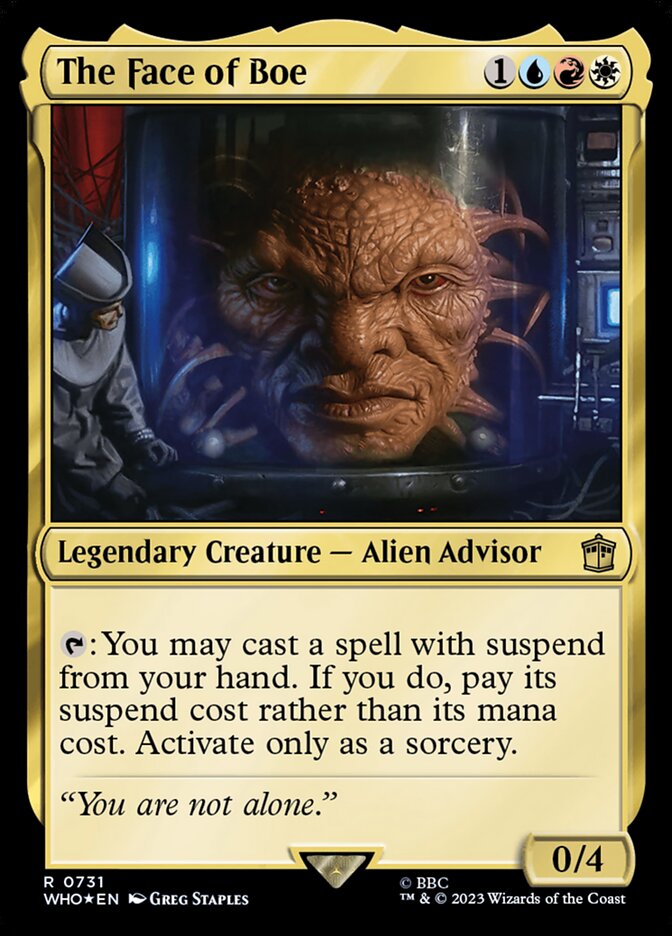 The Face of Boe card front