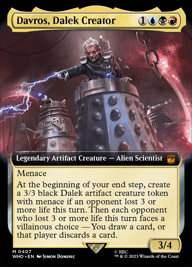 Davros, Dalek Creator card front