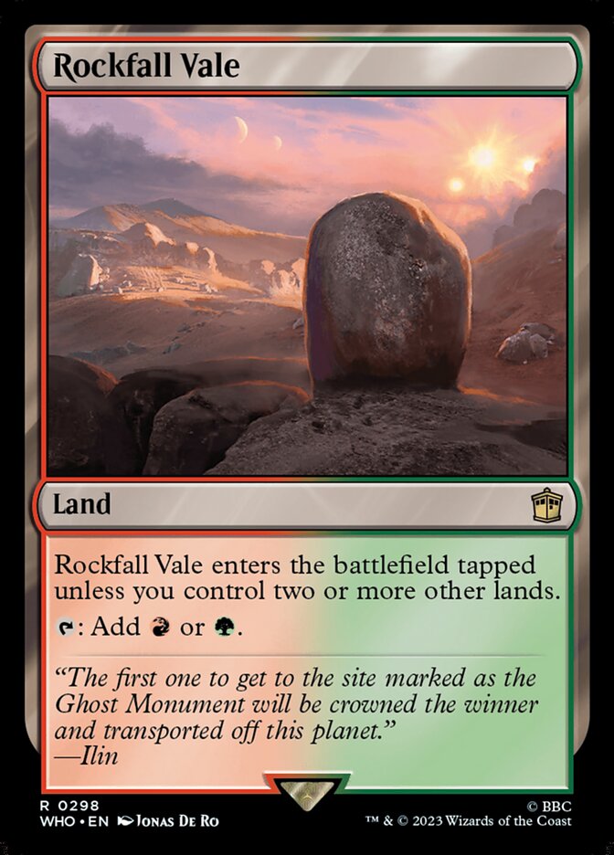Rockfall Vale card front