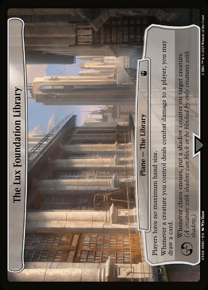 The Lux Foundation Library card front