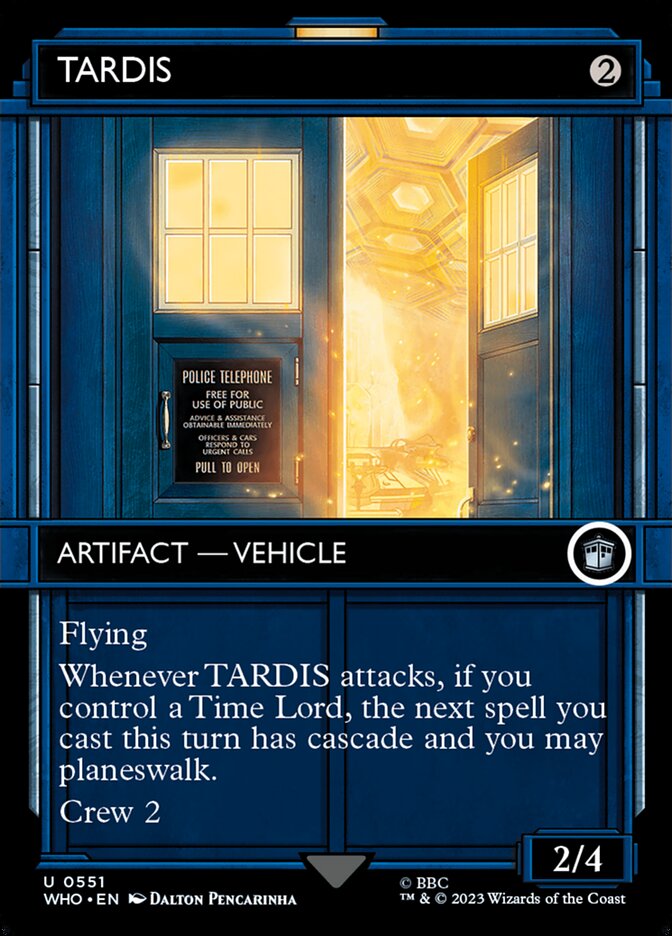 TARDIS card front