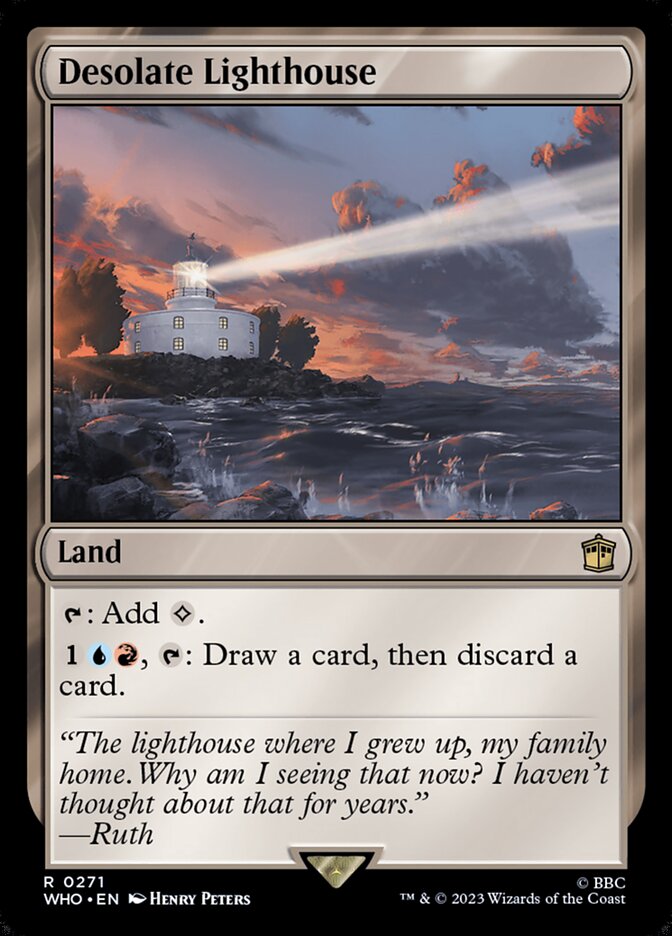Desolate Lighthouse card front