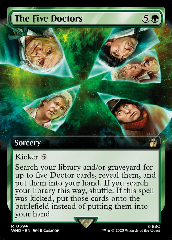 The Five Doctors card front