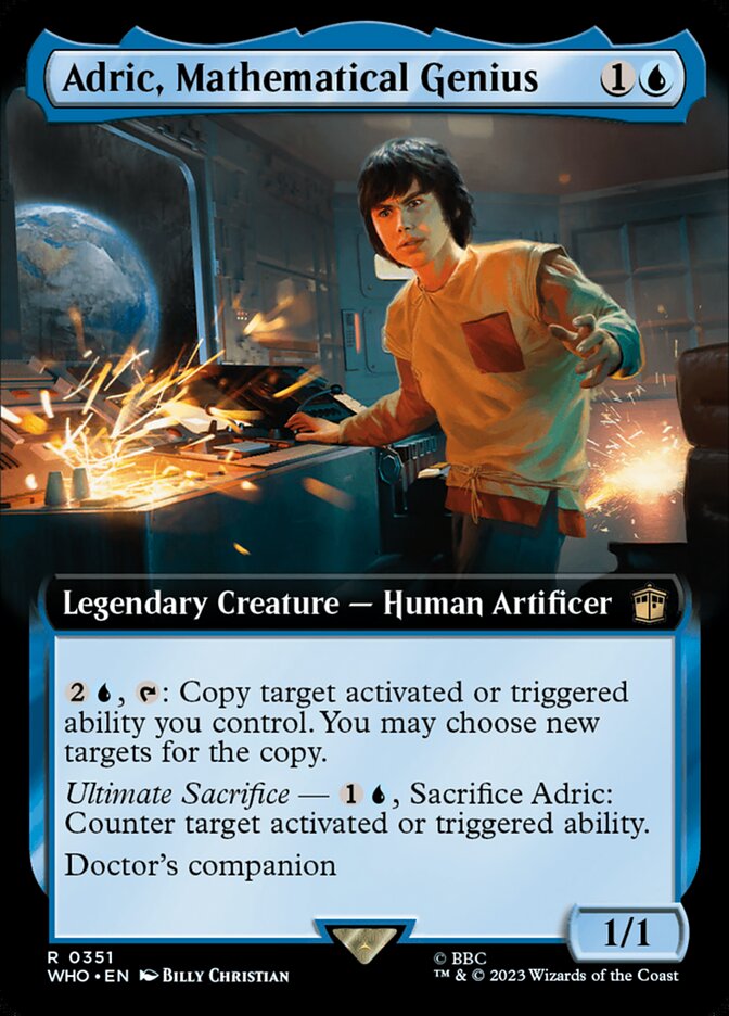 Adric, Mathematical Genius card front