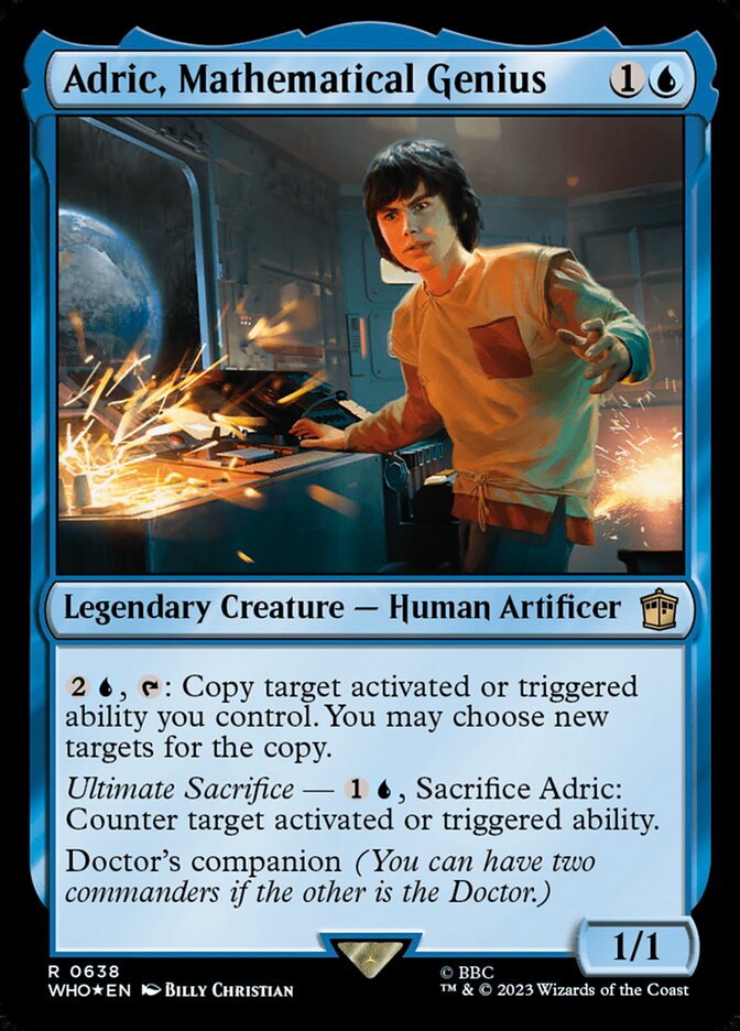 Adric, Mathematical Genius card front