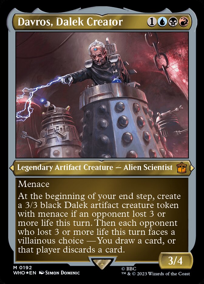 Davros, Dalek Creator card front