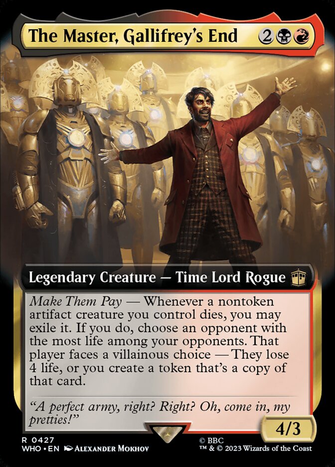 The Master, Gallifrey's End card front