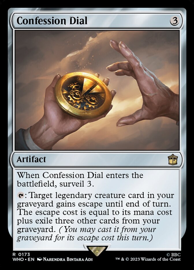 Confession Dial card front