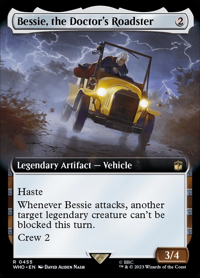 Bessie, the Doctor's Roadster card front