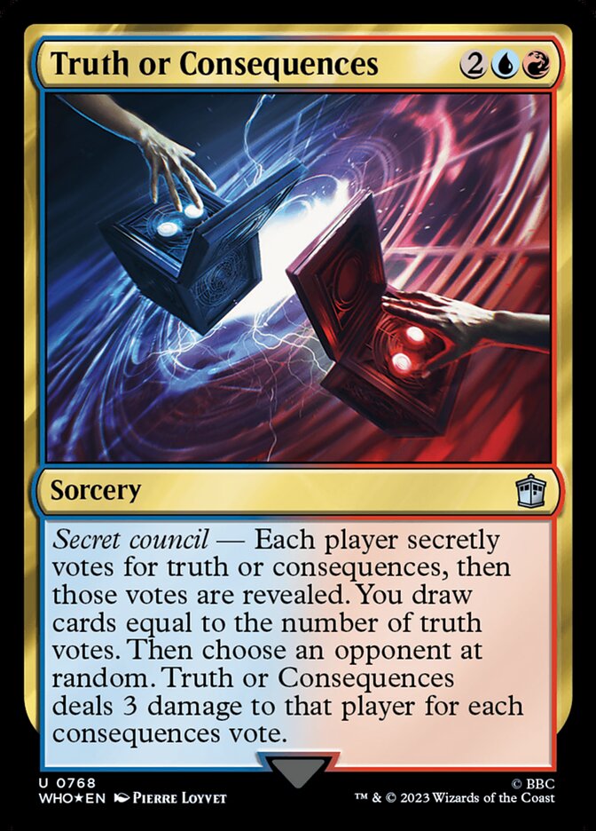 Truth or Consequences card front
