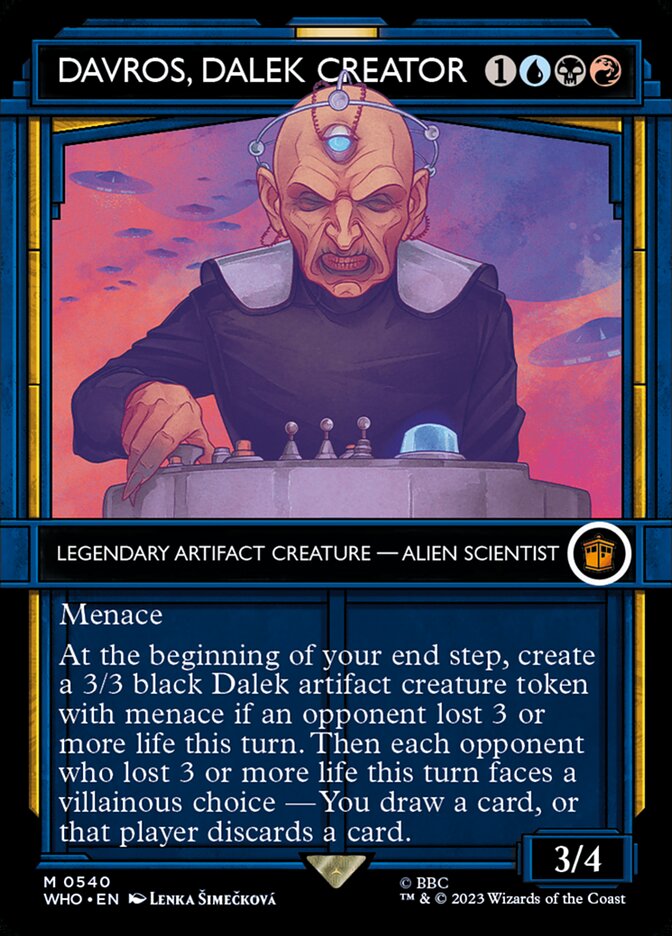 Davros, Dalek Creator card front