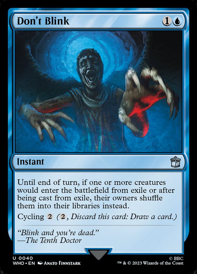 Don't Blink card front